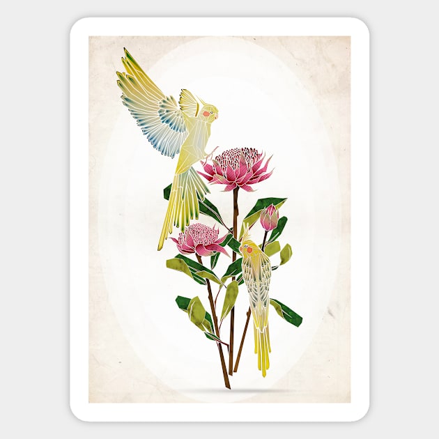 botanical birds Sticker by Manoou